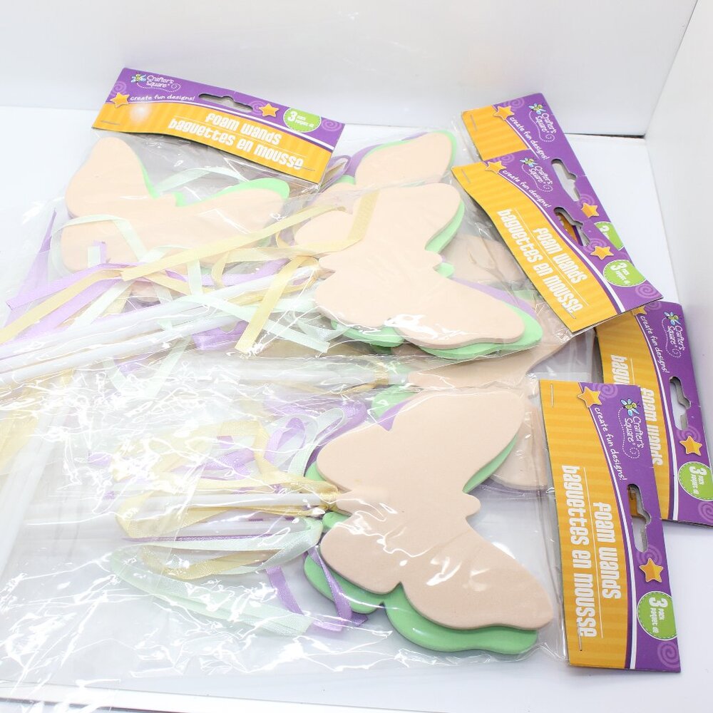Crafters Square (Foam Wands Only) 5 Packs Of 3 Party Favors Create Fun Designs